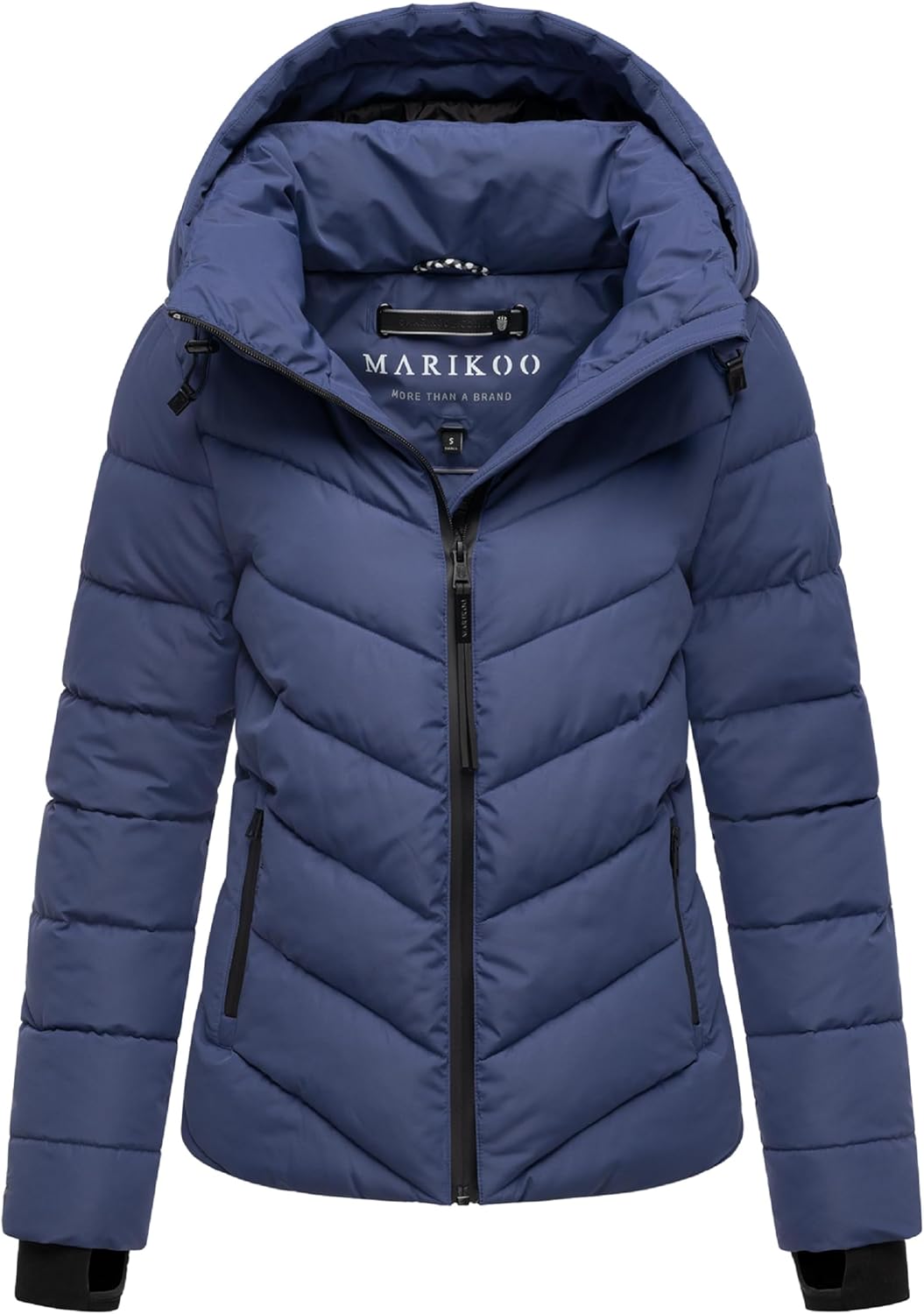MARIKOO Women's Winter Jacket, Warm Quilted Jacket with Detachable Hood, Samuiaa XVI XS-3XL