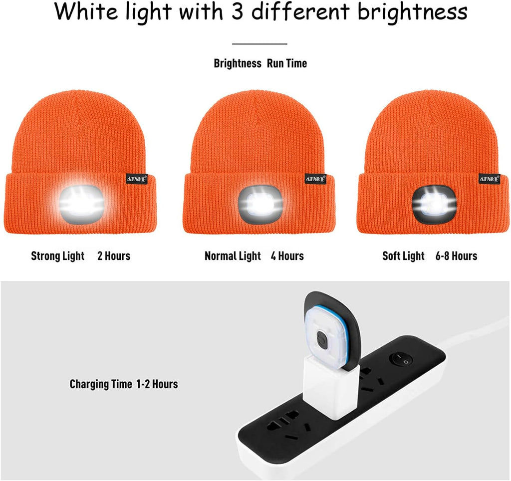 ATNKE Unisex winter hat with led light