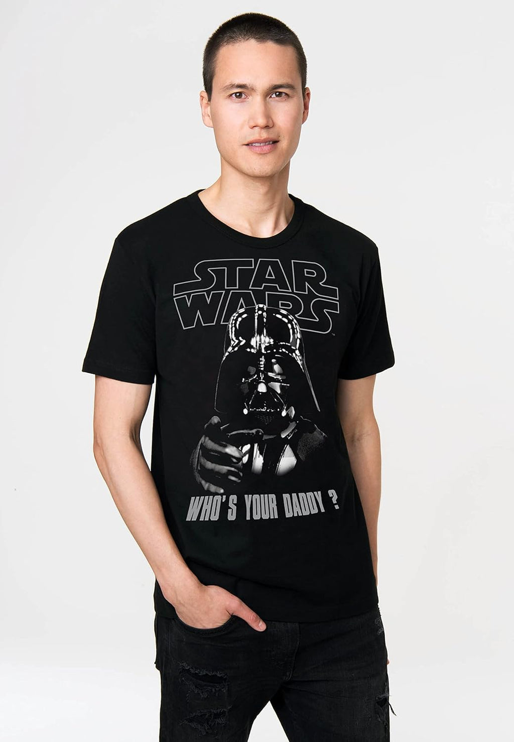 Logoshirt® Star Wars I Darth Vader I Who's Your Daddy I T-shirt Print I dam och herr I rund hals I kortärmad I licensierad originaldesign