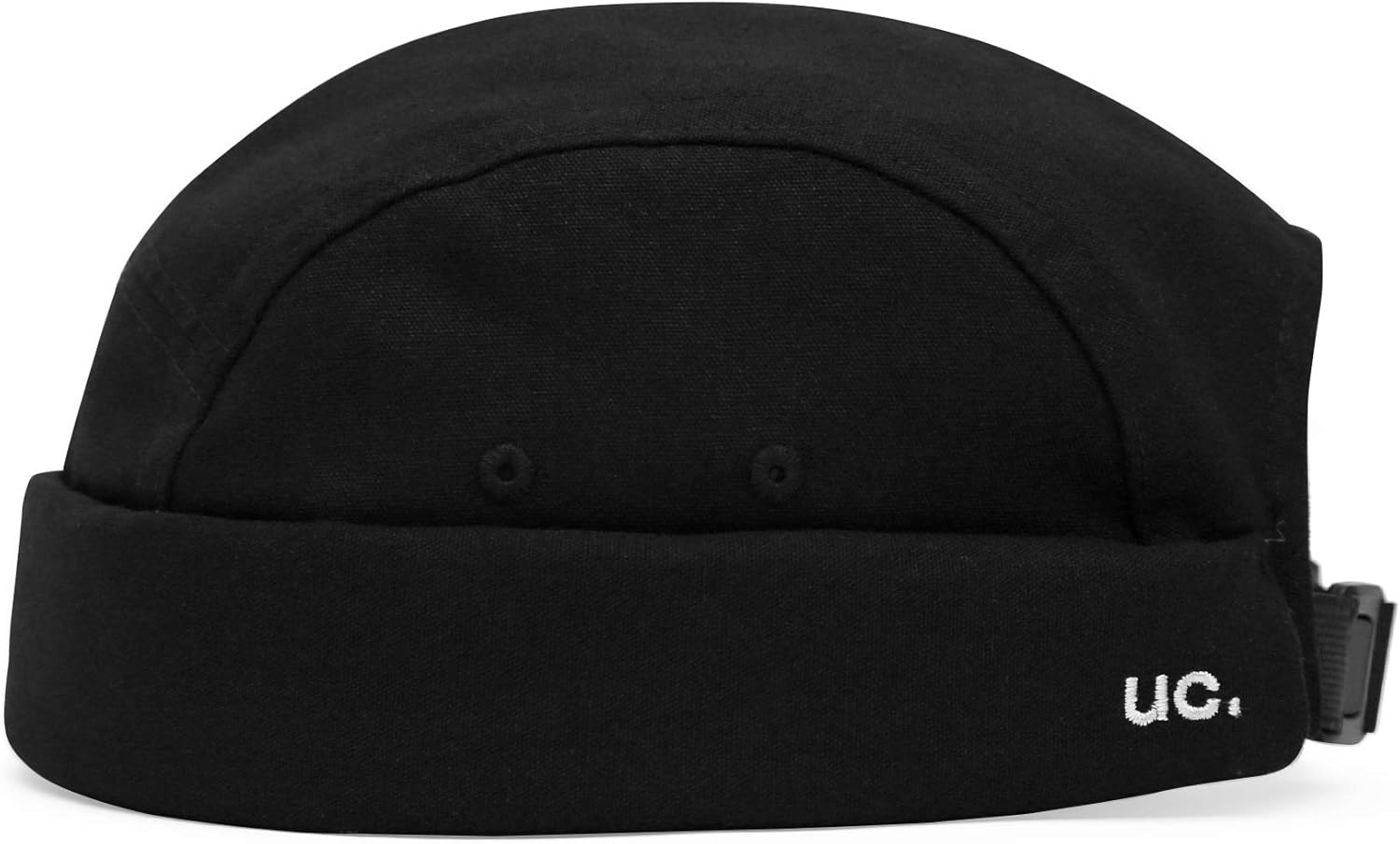 UNDERCONTROL Breadless Trawler Leon Harbor Camp Rolled Cuff Miki Cap Unisex Sailor Skull Outdoor Hat Fisherman Tactical Buckle No Visor Docker Beanie for Men and Women Korea (Black), black