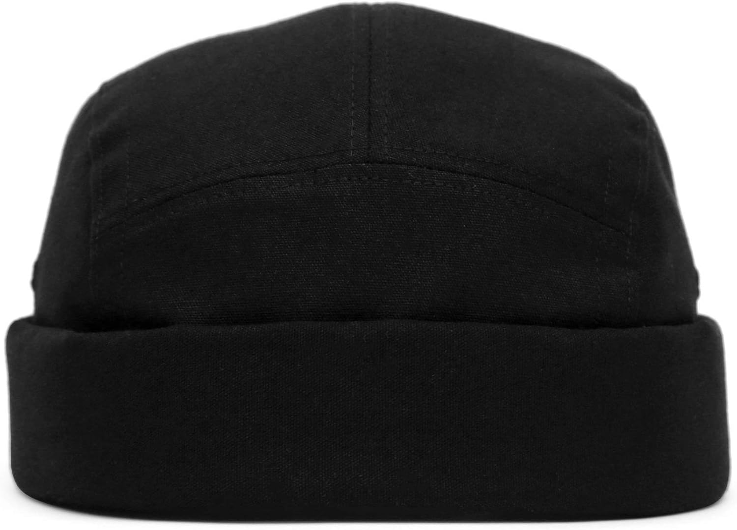 UNDERCONTROL Breadless Trawler Leon Harbor Camp Rolled Cuff Miki Cap Unisex Sailor Skull Outdoor Hat Fisherman Tactical Buckle No Visor Docker Beanie for Men and Women Korea (Black), black