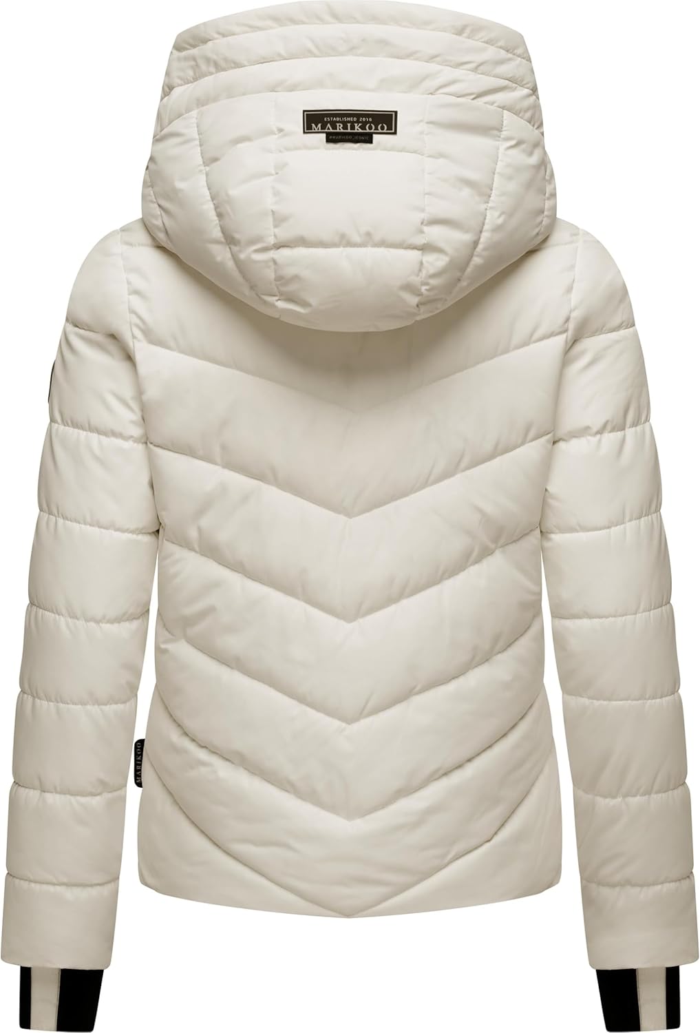 MARIKOO Women's Winter Jacket, Warm Quilted Jacket with Detachable Hood, Samuiaa XVI XS-3XL