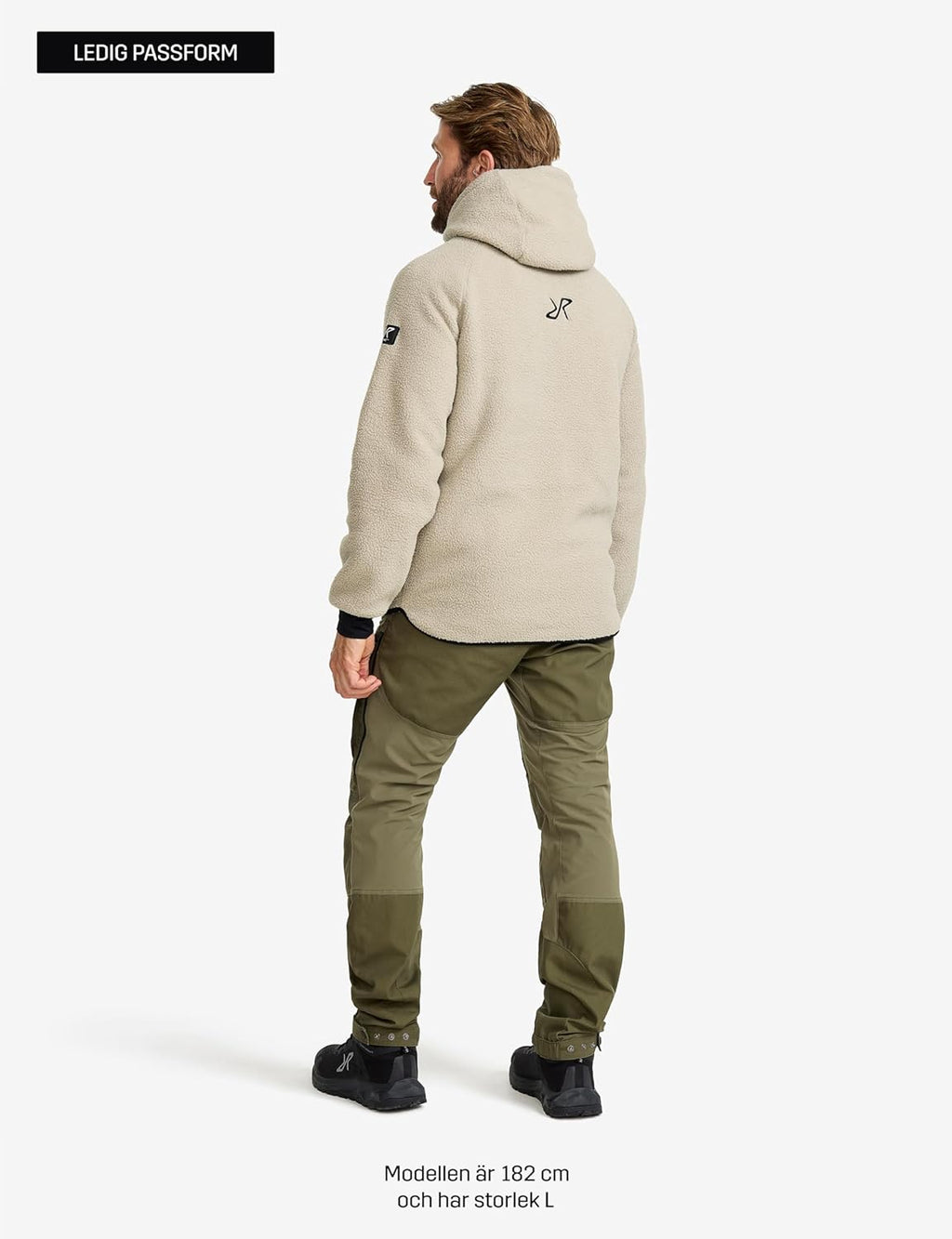 RevolutionRace Men's Sherpa Hoodie, Fleece Jacket for All Outdoor Activities