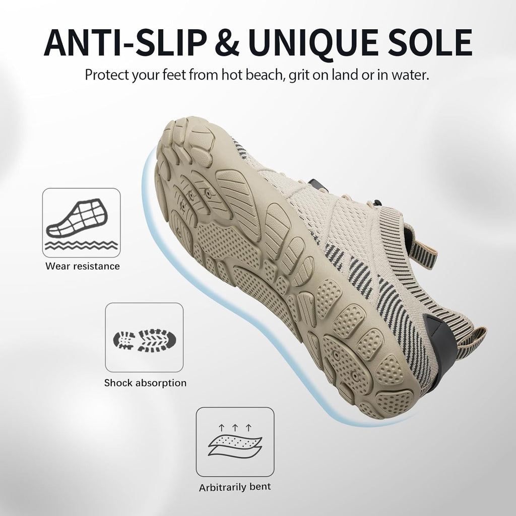 Water Shoes Men Women Quick Dry Sports Water Shoes Unisex Swimming Shoes with 14 Drainage Holes for Bath, Walking, Yoga, Lake, Beach, Garden, Park, Driving, Boating