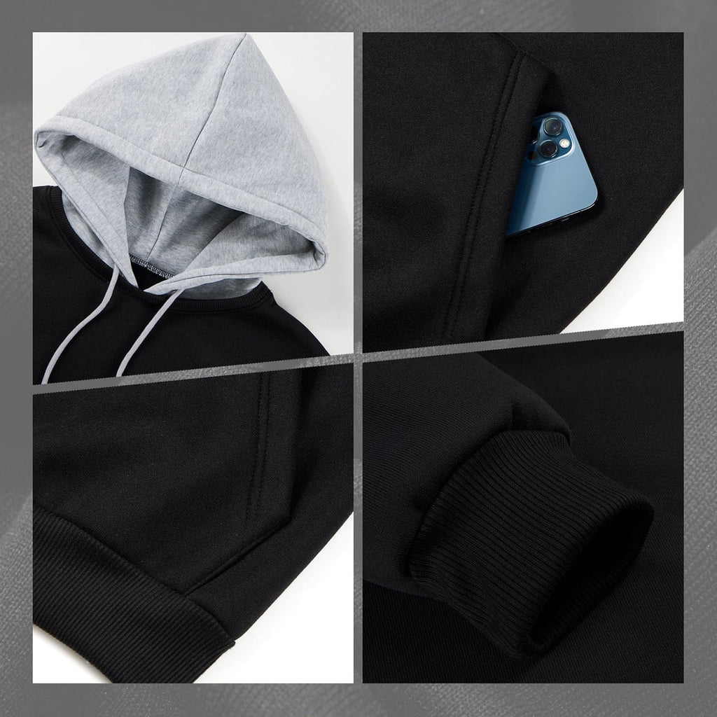 Hoodie Men's Sweatshirt Long Sleeve Sweatshirt Hoodie Color Block Sweatshirt