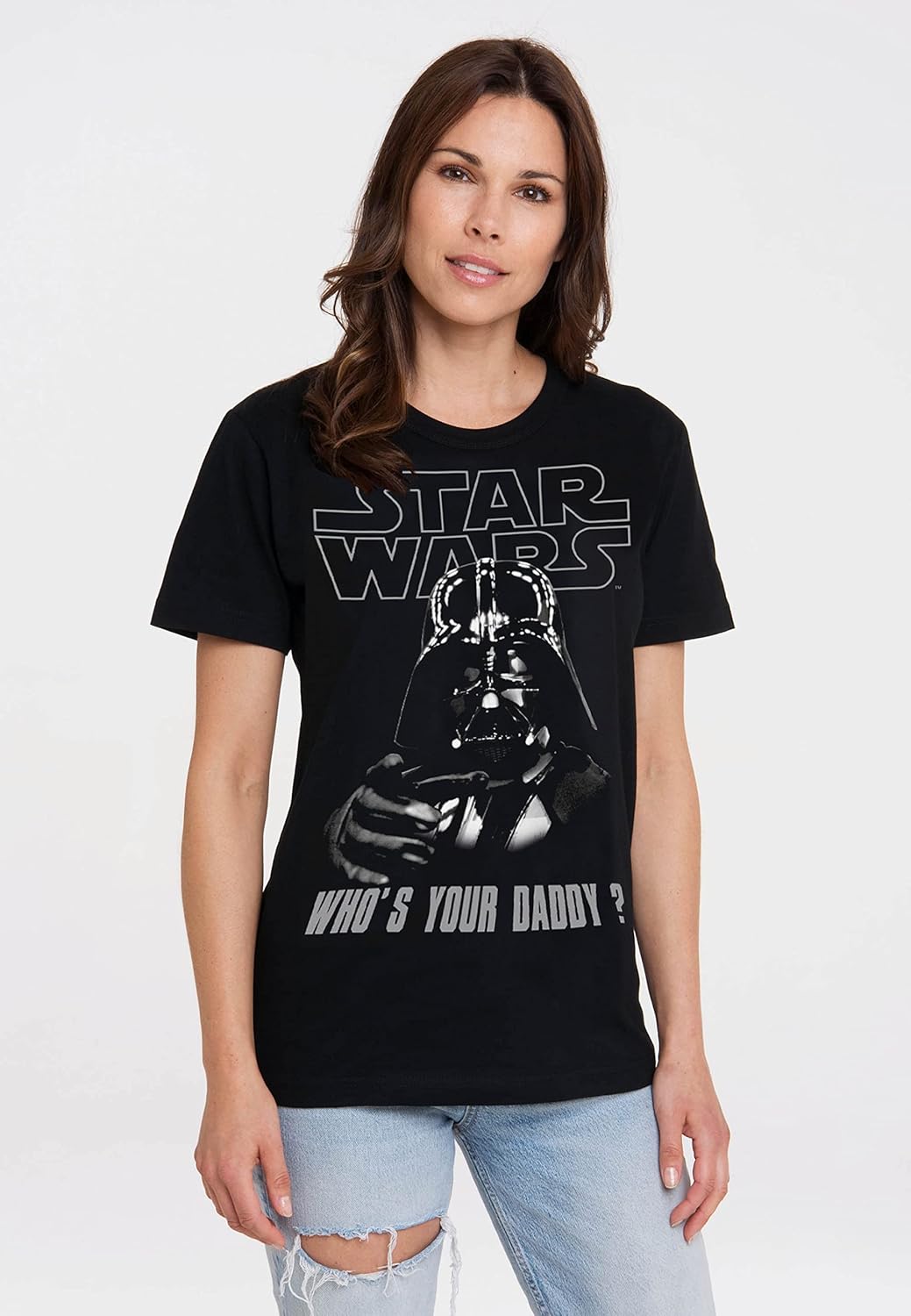 Logoshirt® Star Wars I Darth Vader I Who's Your Daddy I T-shirt Print I dam och herr I rund hals I kortärmad I licensierad originaldesign