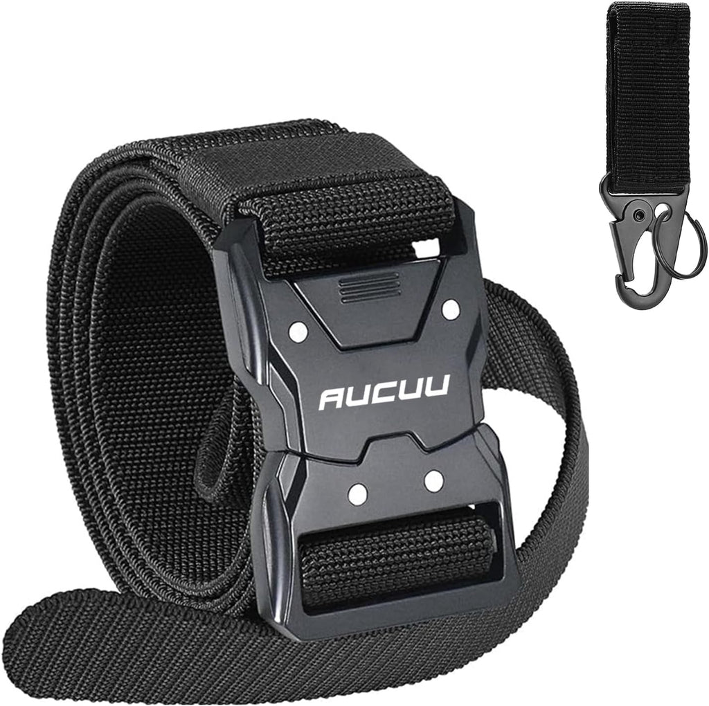 Men's Tactical Belt, Nylon Canvas Belt for Men, Military Tactical Belt, Adjustable Nylon Belts for Travel, Sports and Daily Use(Width 3.8cm)