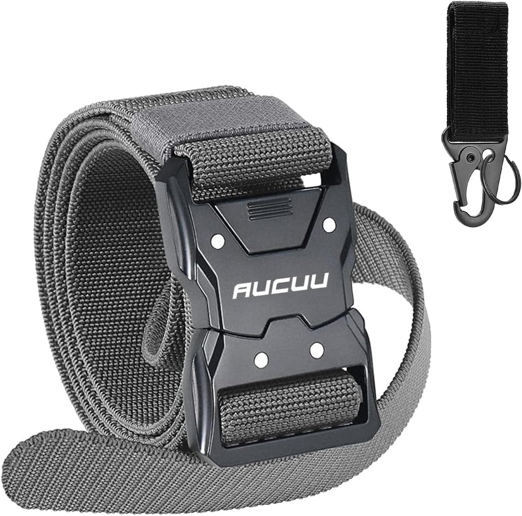 Men's Tactical Belt, Nylon Canvas Belt for Men, Military Tactical Belt, Adjustable Nylon Belts for Travel, Sports and Daily Use(Width 3.8cm)