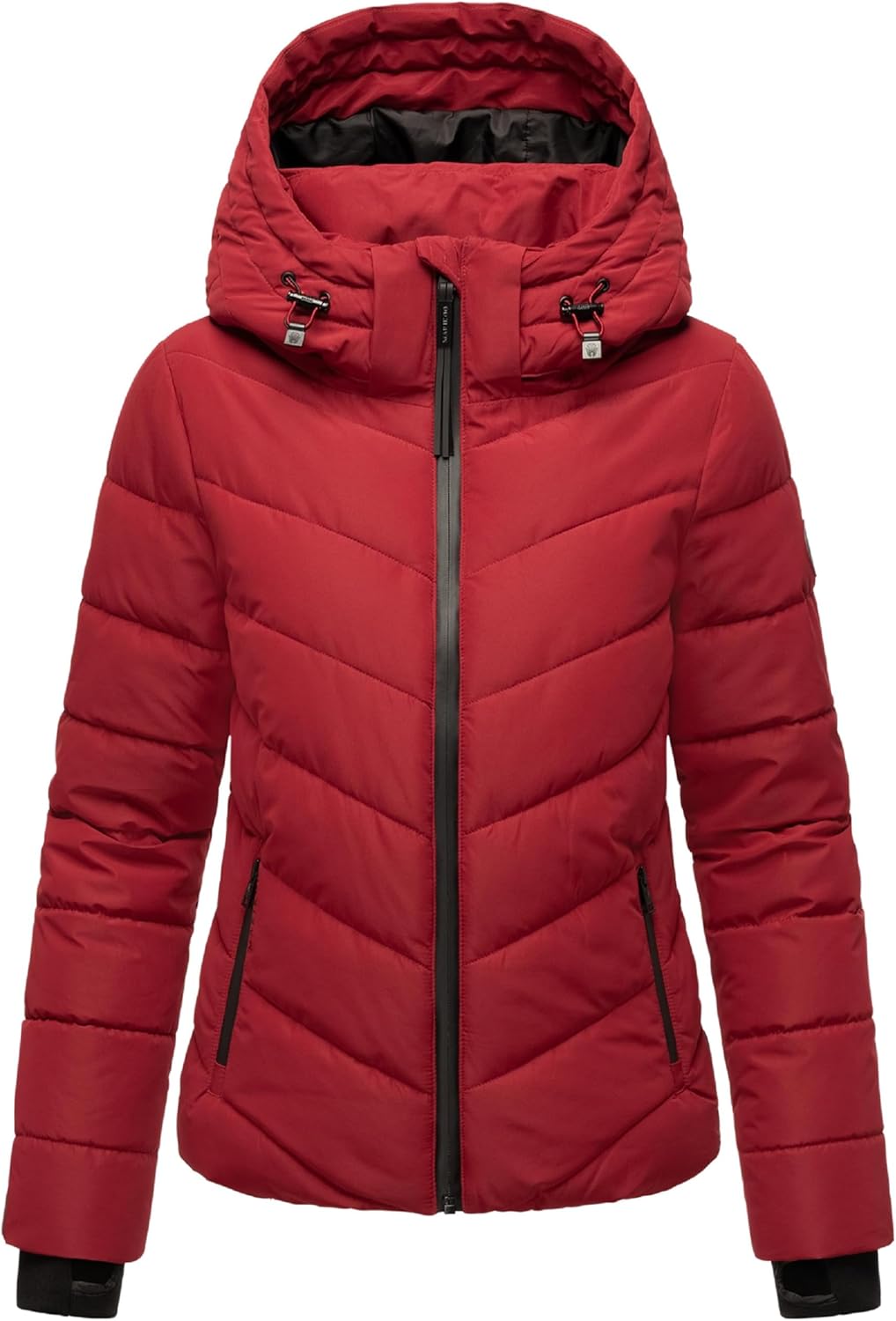 MARIKOO Women's Winter Jacket, Warm Quilted Jacket with Detachable Hood, Samuiaa XVI XS-3XL
