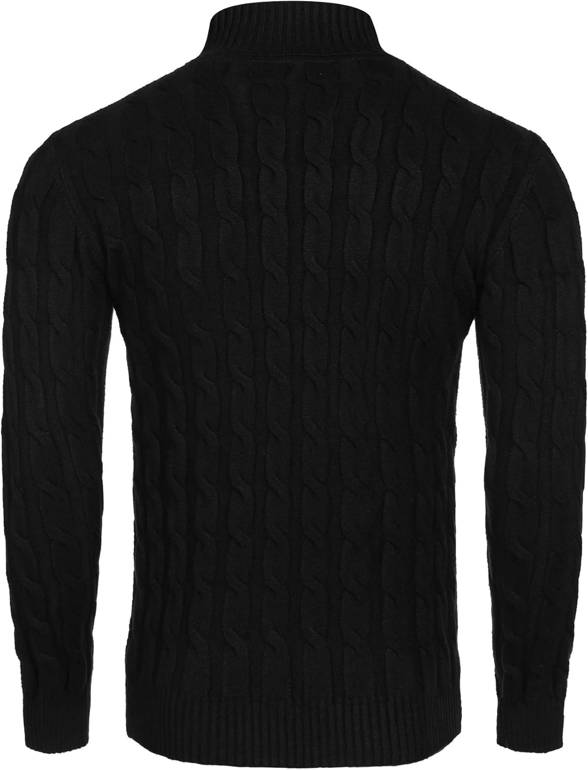 COOFANDY Men's Polo Sweater Fine Knit Long Sleeve Sweater Basic Regular Fit Pullover