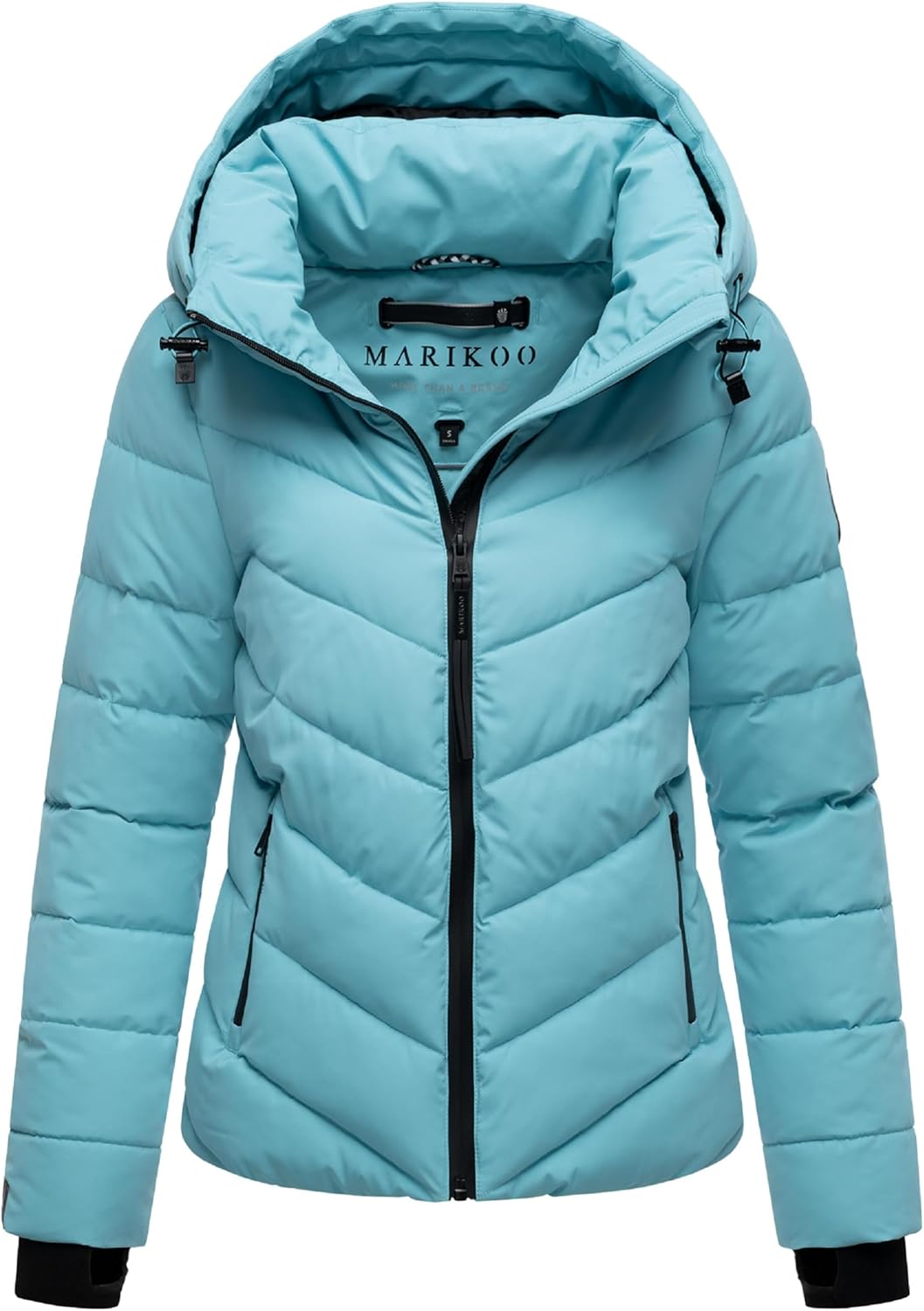 MARIKOO Women's Winter Jacket, Warm Quilted Jacket with Detachable Hood, Samuiaa XVI XS-3XL