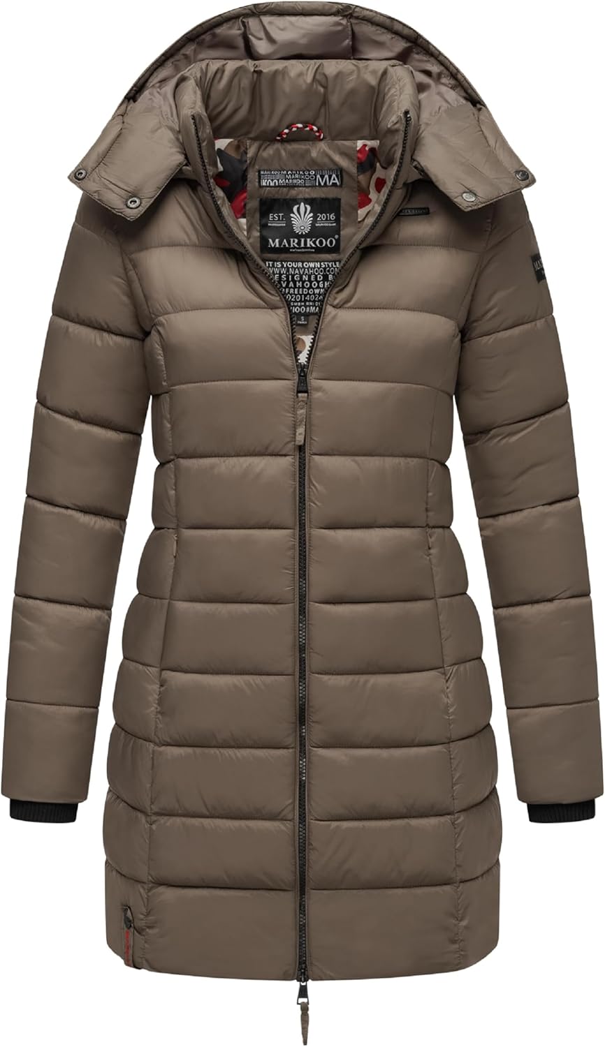 Marikoo Women's Quilted Winter Coat with Evening Star in sizes XS-XXL