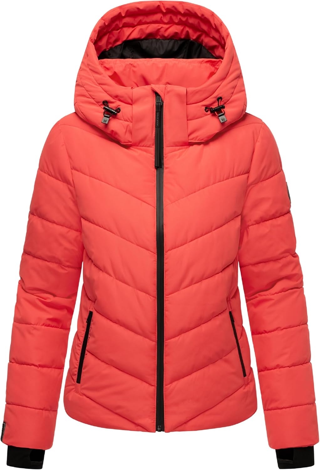 MARIKOO Women's Winter Jacket, Warm Quilted Jacket with Detachable Hood, Samuiaa XVI XS-3XL