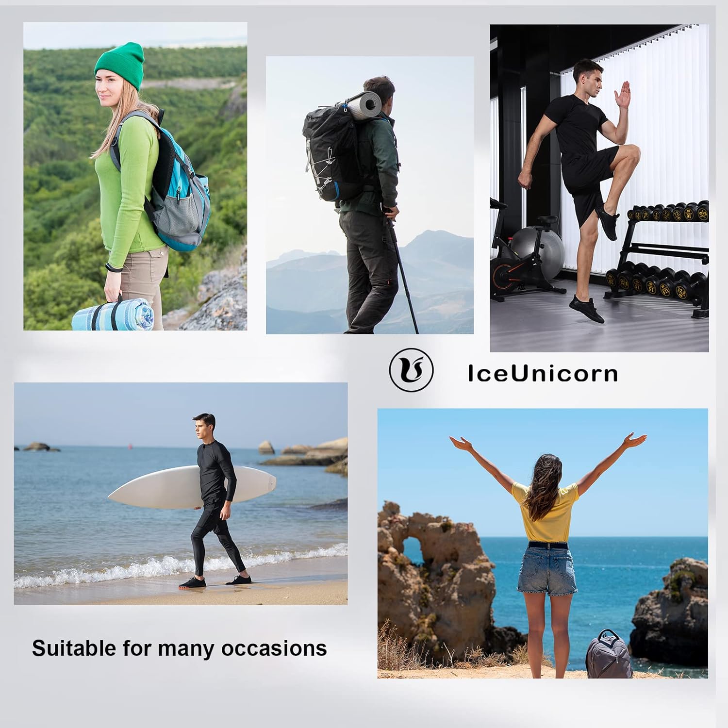 Water Shoes Men Women Quick Dry Sports Water Shoes Unisex Swimming Shoes with 14 Drainage Holes for Bath, Walking, Yoga, Lake, Beach, Garden, Park, Driving, Boating