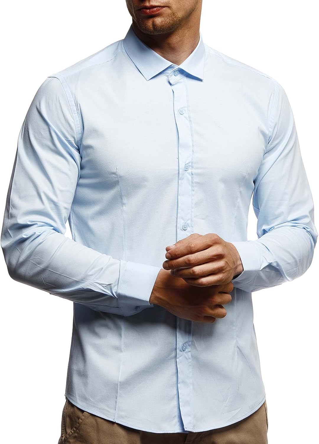Leif Nelson Shirt with slim fit LN3430
