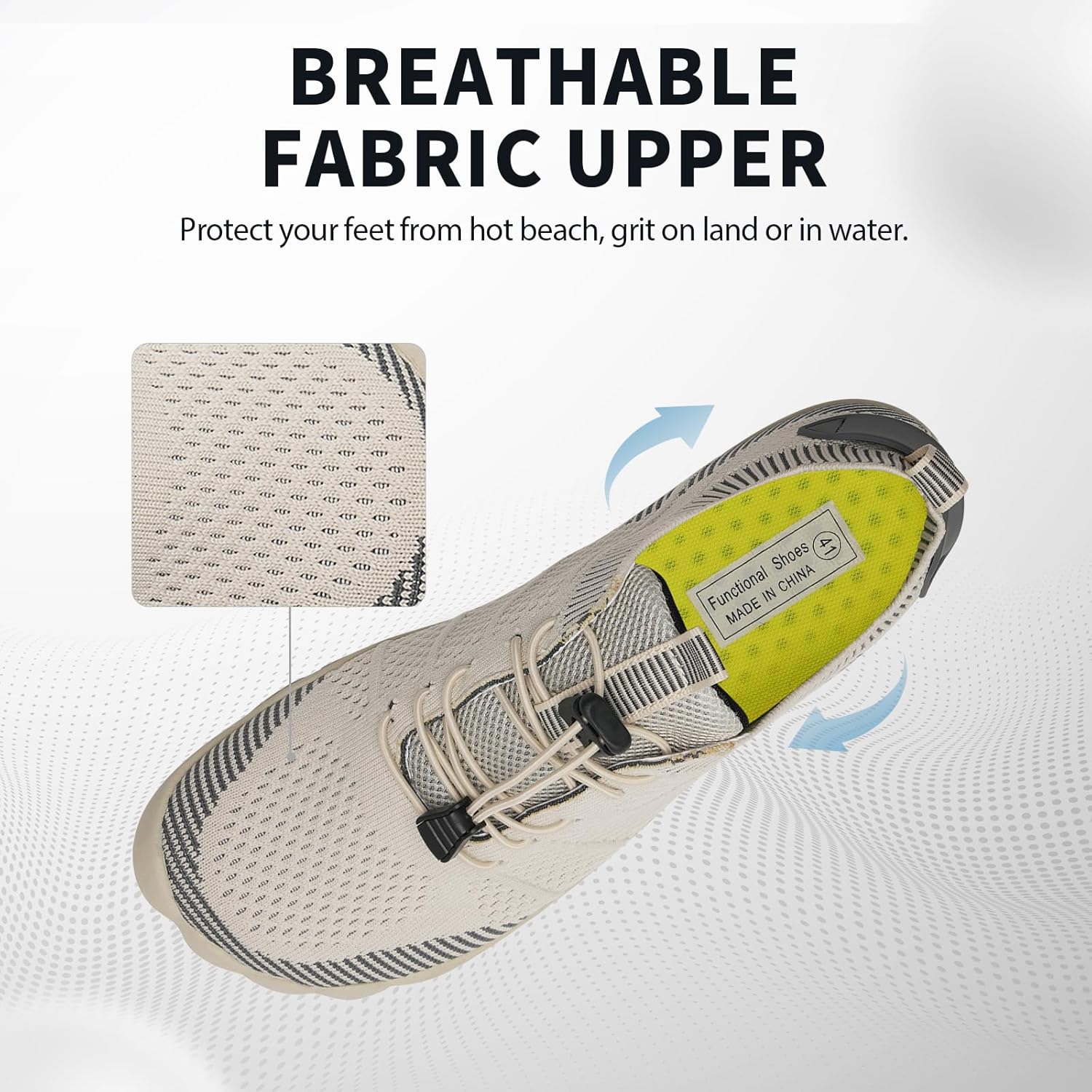 Water Shoes Men Women Quick Dry Sports Water Shoes Unisex Swimming Shoes with 14 Drainage Holes for Bath, Walking, Yoga, Lake, Beach, Garden, Park, Driving, Boating