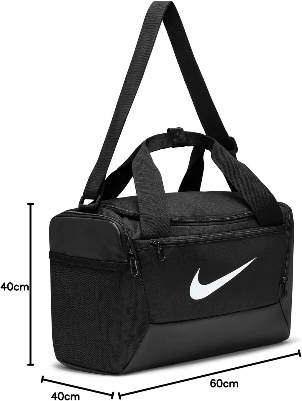 NIKE Unisex gym bag Black/Black/White, One Size