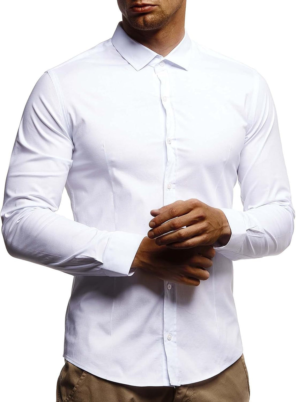 Leif Nelson Shirt with slim fit LN3430