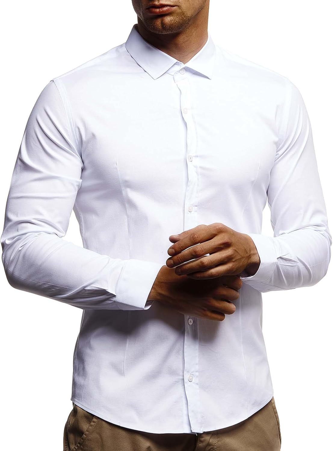Leif Nelson Shirt with slim fit LN3430
