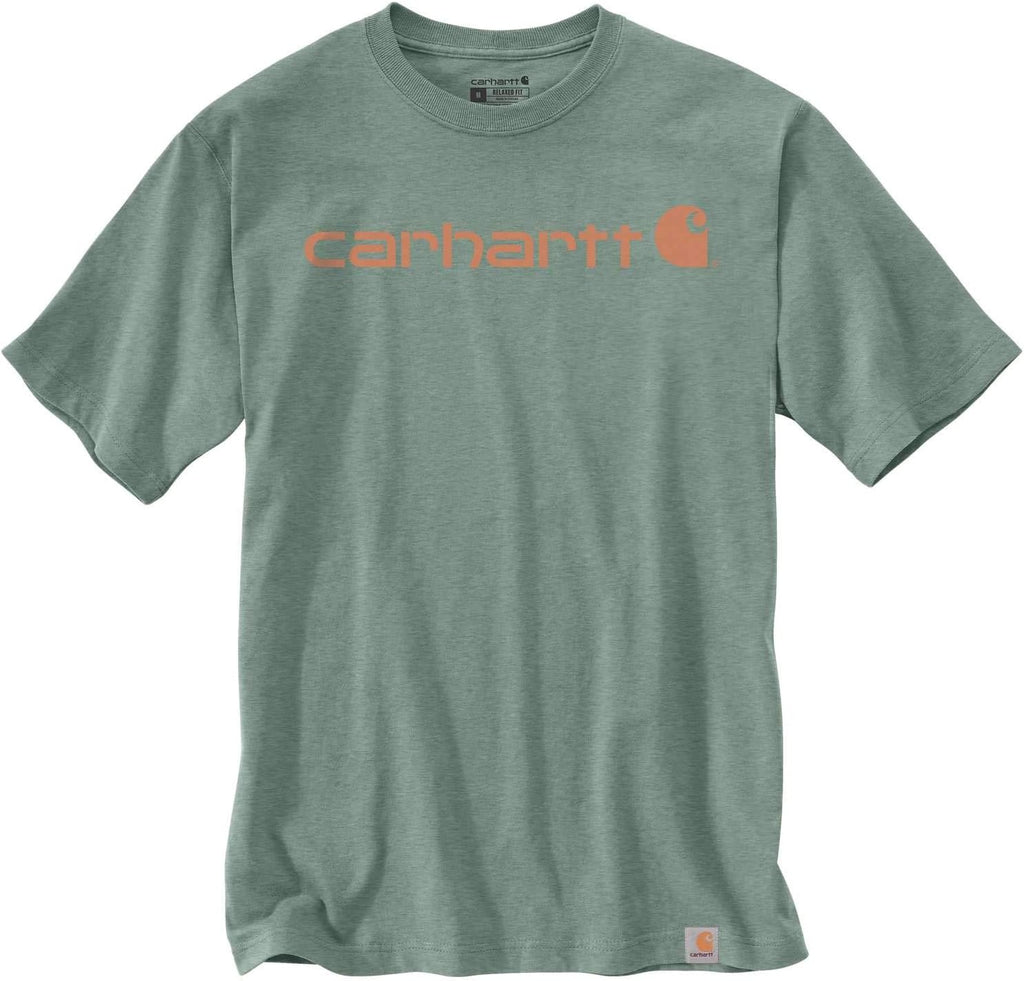 Carhartt Men's Relaxed Fit Heavy Short Sleeve Logo Graphic T-Shirt Work Utility T-Shirt