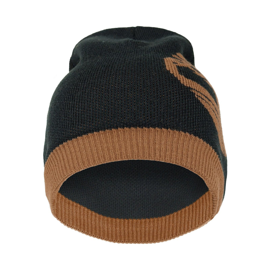 Timberland Men’s Logo Pull-On Beanie - Soft Ribbed Knit Winter Hat, Jacquard Tree Design, Warm Stretch Fit for Cold Weather