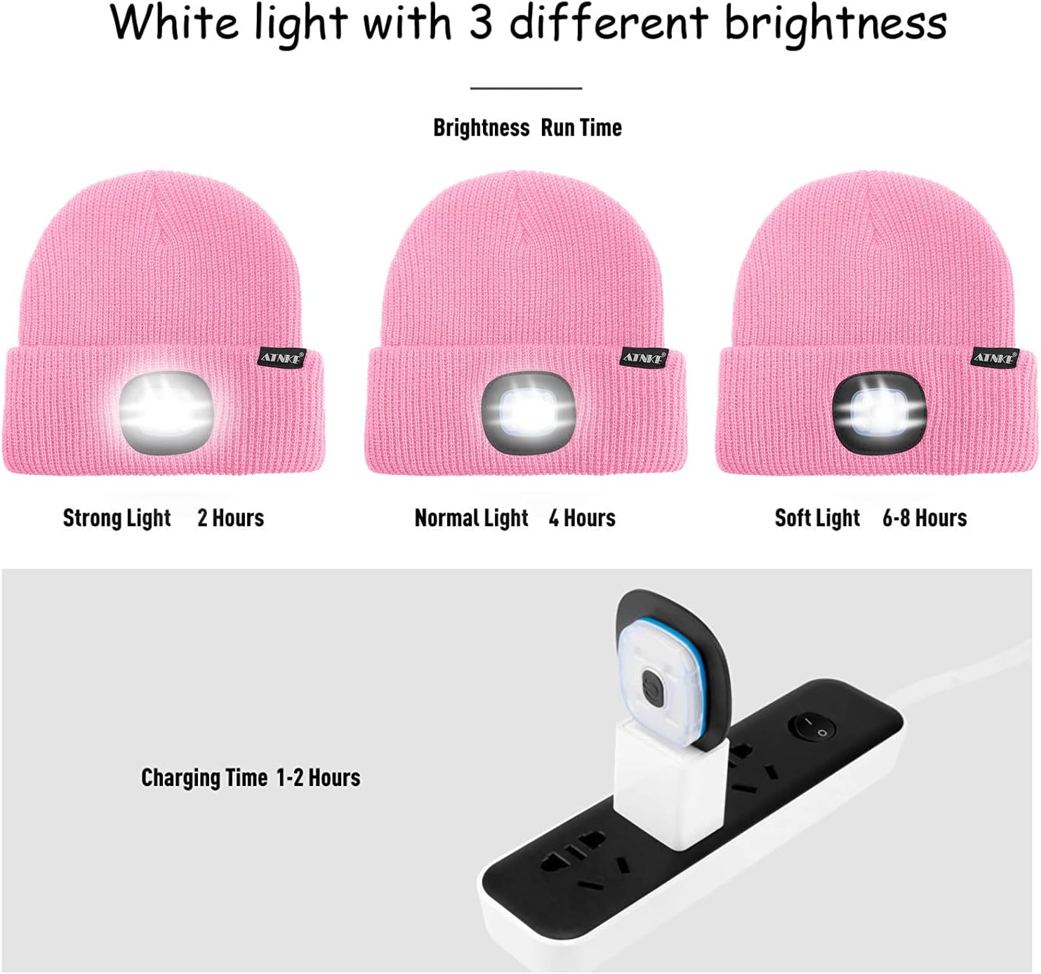 ATNKE Unisex winter hat with led light