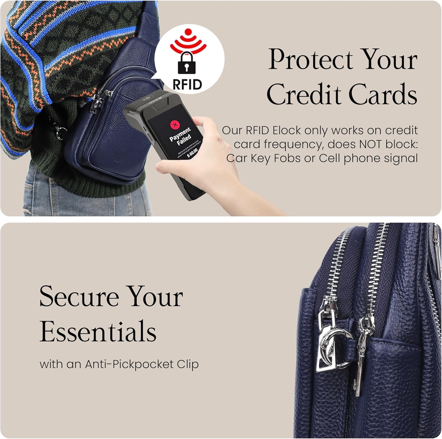 Travel bag in genuine leather for women