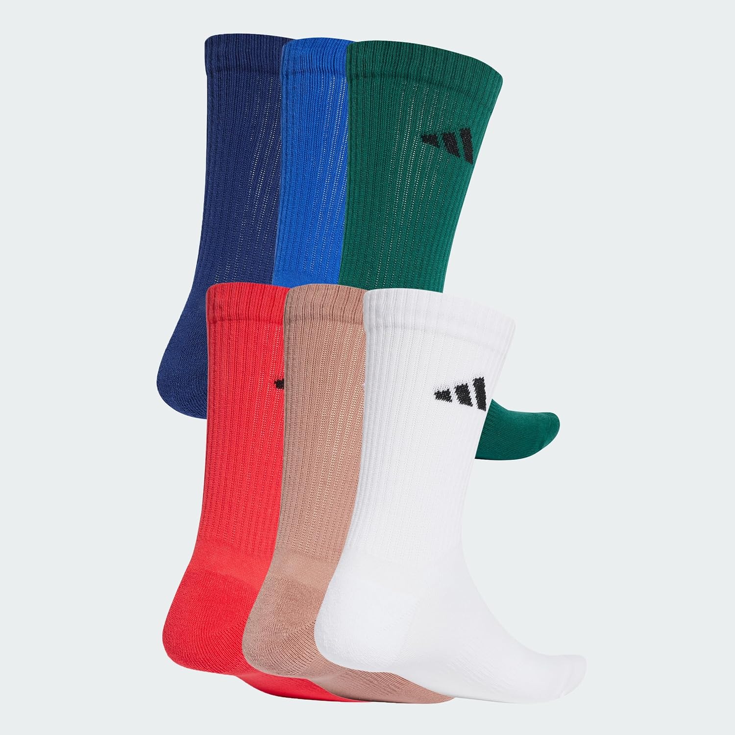 adidas unisex - Cushioned Crew Socks 6 Pair
