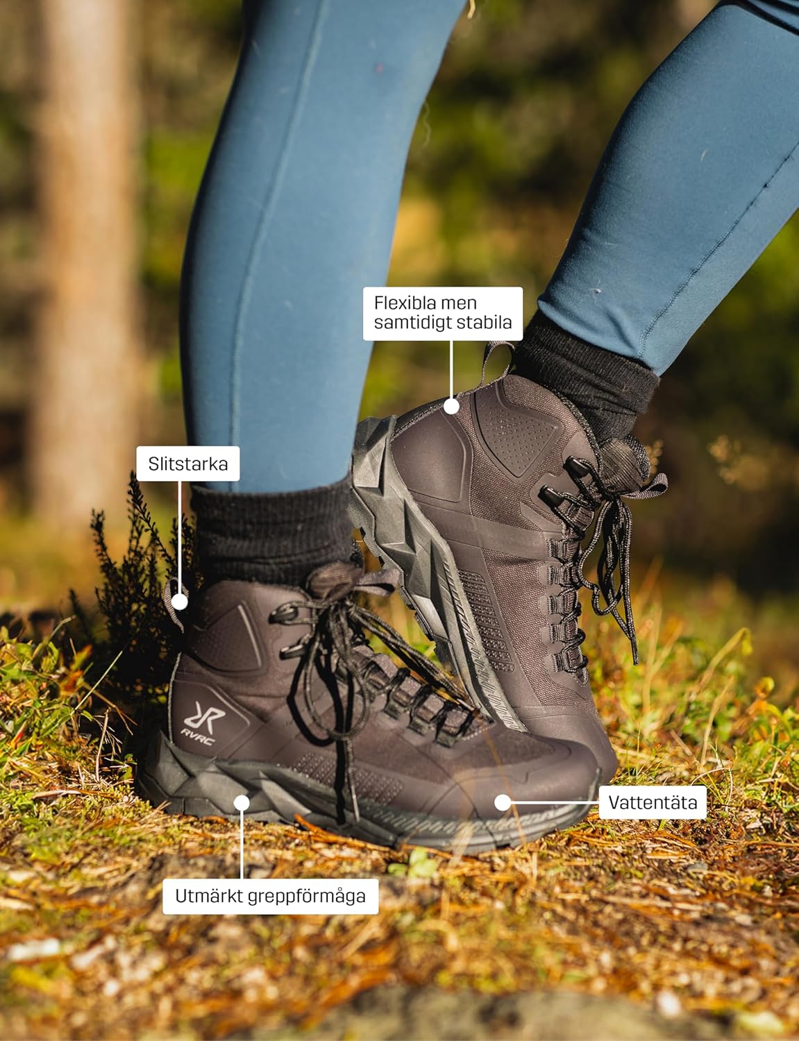 RevolutionRace Women's Phantom Trail Mid Waterproof Hiking Boots, Waterproof Hiking Shoes for All Outdoor Activities