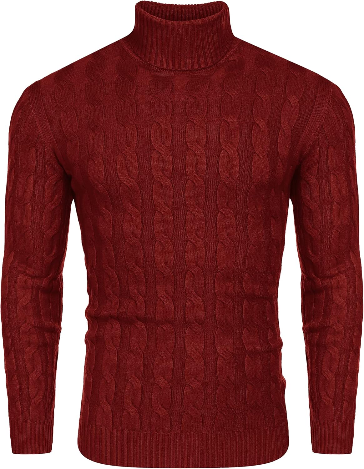 COOFANDY Men's Polo Sweater Fine Knit Long Sleeve Sweater Basic Regular Fit Pullover