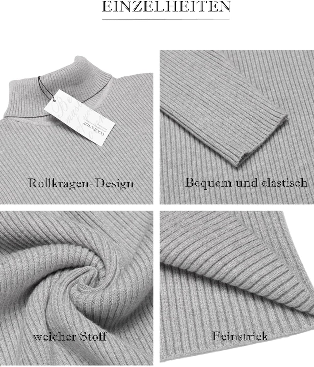 COOFANDY Men's Polo Sweater Fine Knit Long Sleeve Sweater Basic Regular Fit Pullover