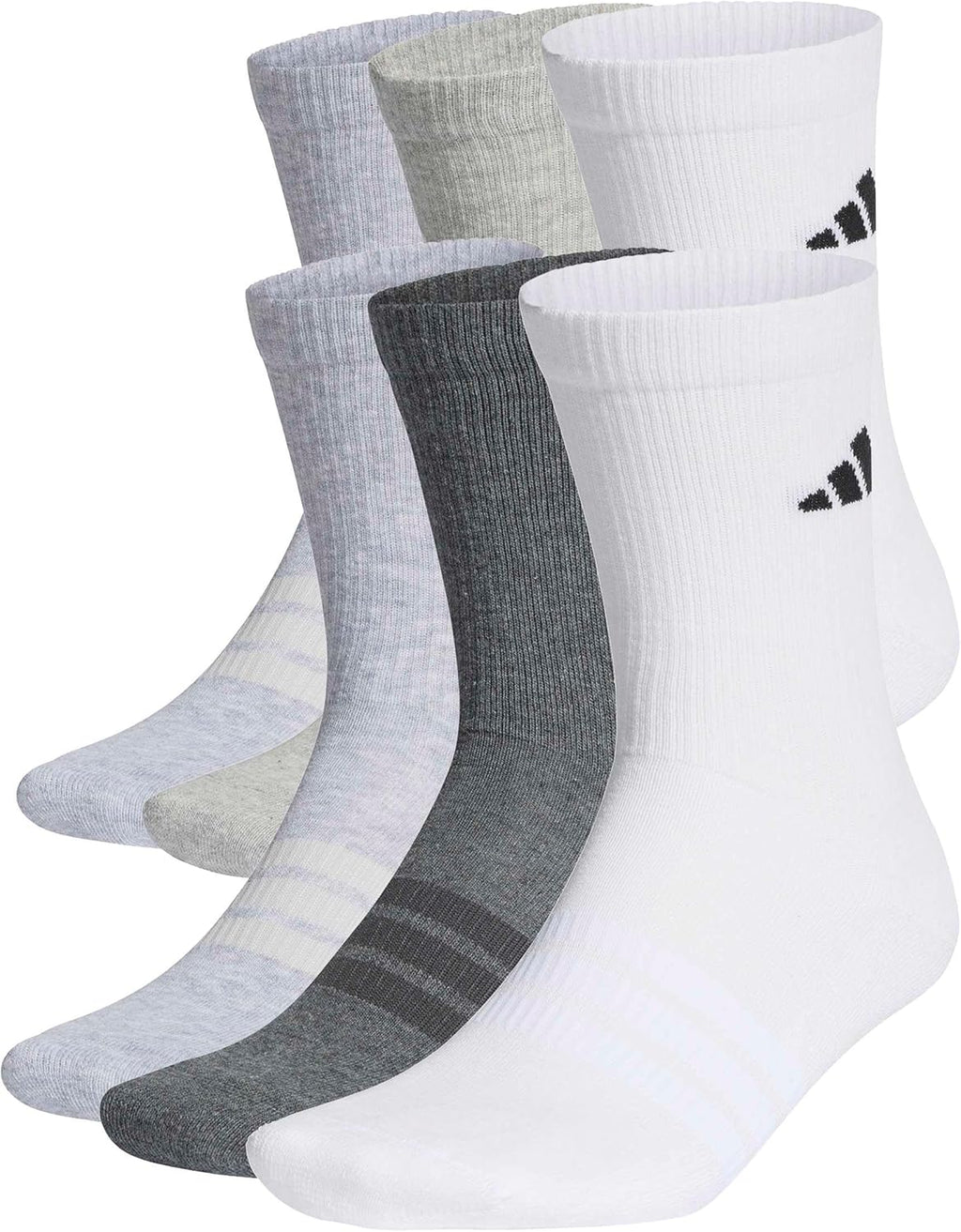 adidas unisex - Cushioned Crew Socks 6 Pair