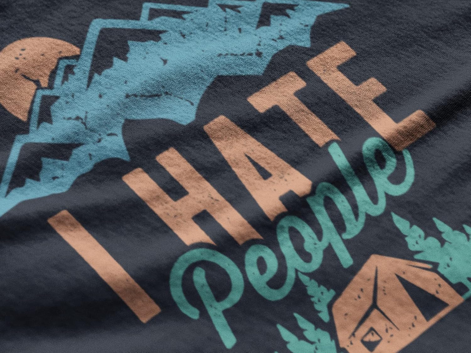 Ultrabasic - Men's Graphics I Hate People Tee Shirt Letters Print