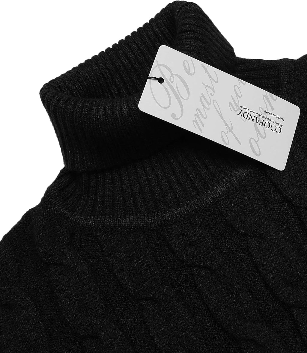 COOFANDY Men's Polo Sweater Fine Knit Long Sleeve Sweater Basic Regular Fit Pullover