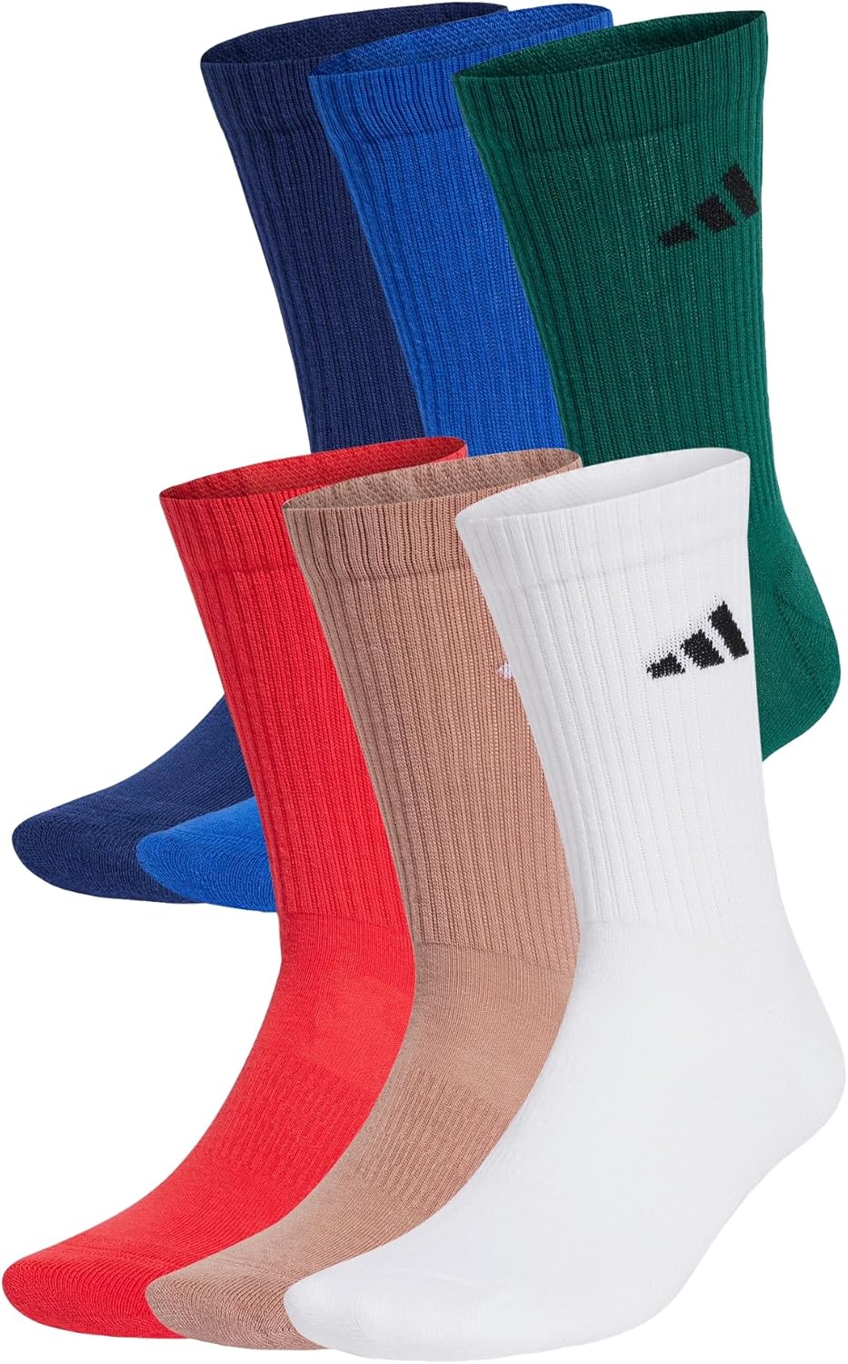 adidas unisex - Cushioned Crew Socks 6 Pair