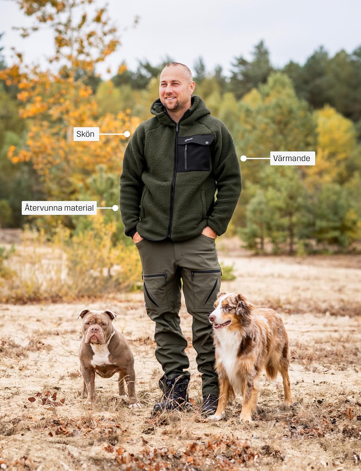 RevolutionRace Men's Sherpa Hoodie, Fleece Jacket for All Outdoor Activities