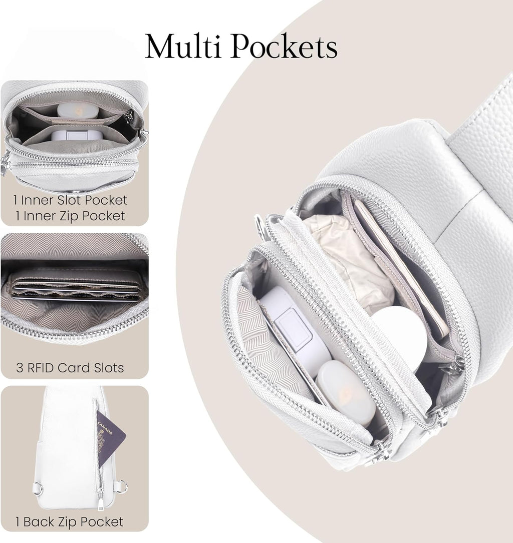 Travel bag in genuine leather for women