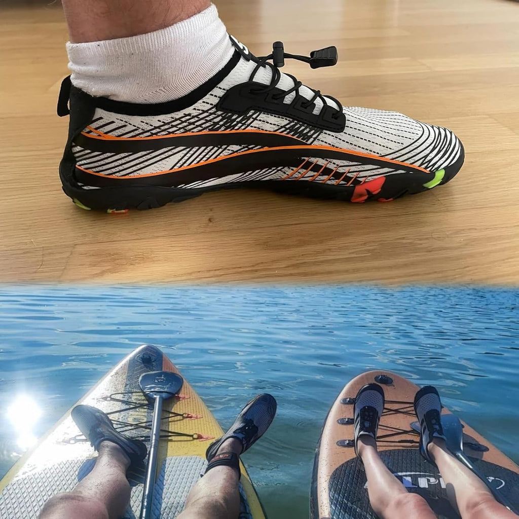 Water Shoes Men Women Quick Dry Sports Water Shoes Unisex Swimming Shoes with 14 Drainage Holes for Bath, Walking, Yoga, Lake, Beach, Garden, Park, Driving, Boating