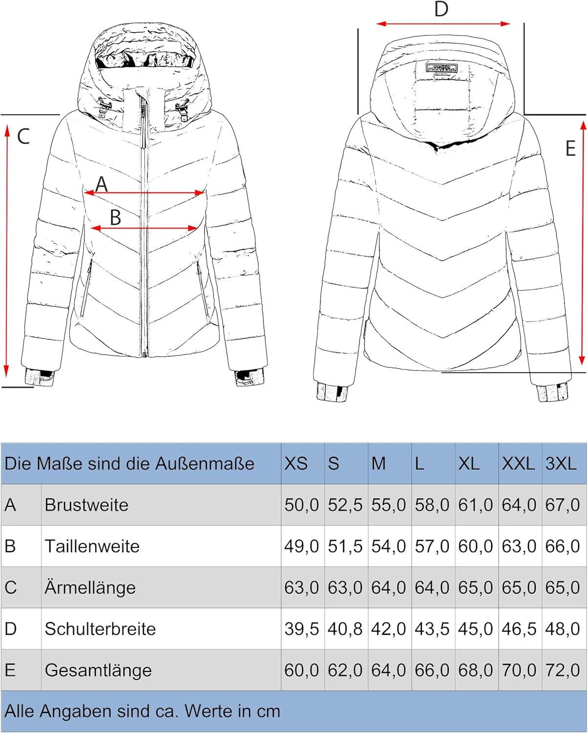 MARIKOO Women's Winter Jacket, Warm Quilted Jacket with Detachable Hood, Samuiaa XVI XS-3XL