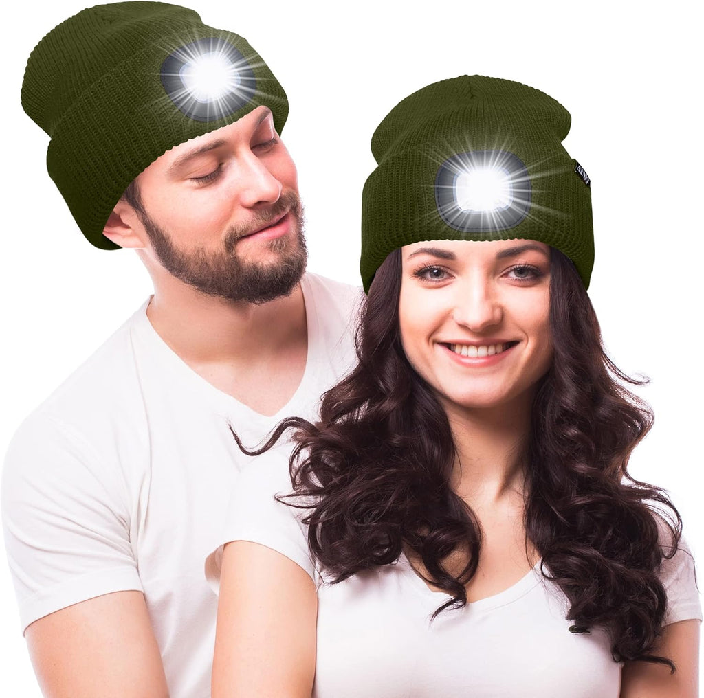 ATNKE Unisex winter hat with led light