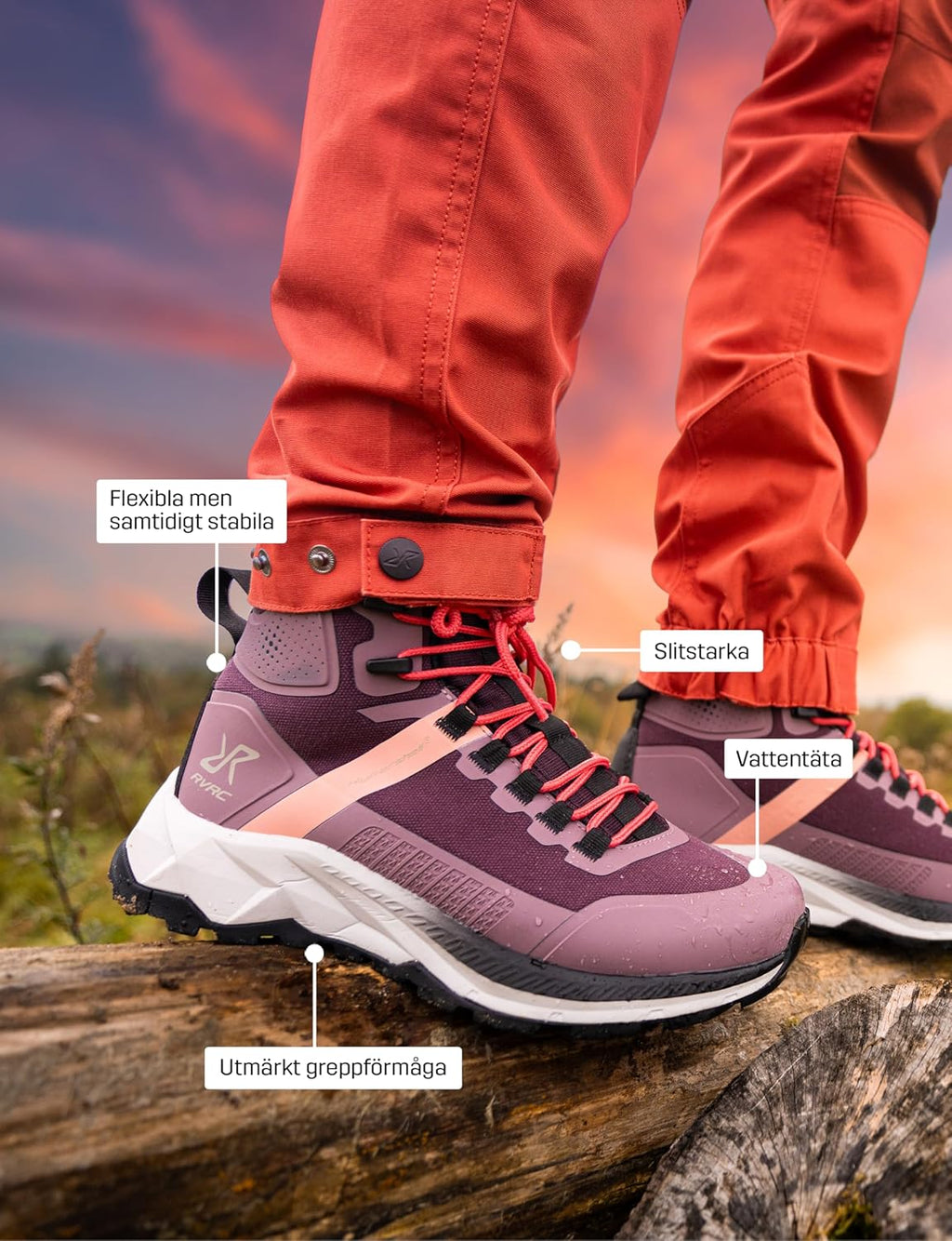 RevolutionRace Women's Phantom Trail Mid Waterproof Hiking Boots, Waterproof Hiking Shoes for All Outdoor Activities