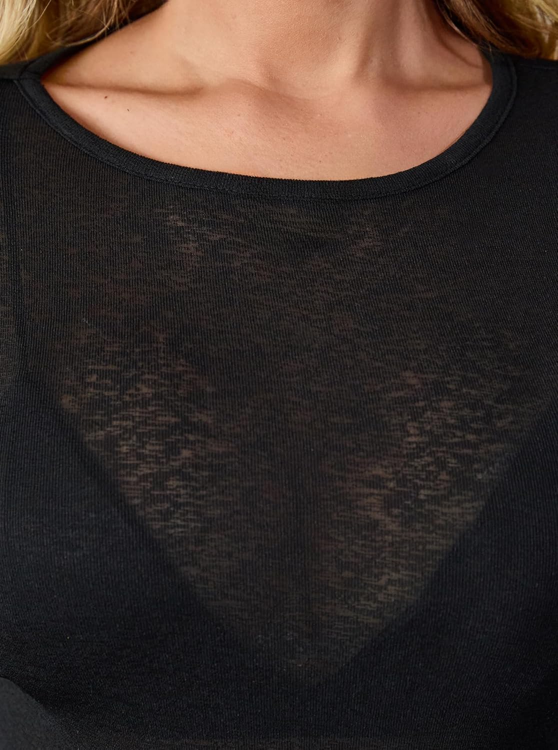 Avanova Women Mesh Sheer Long Sleeve Top See Through Sexy Going Out Shirts