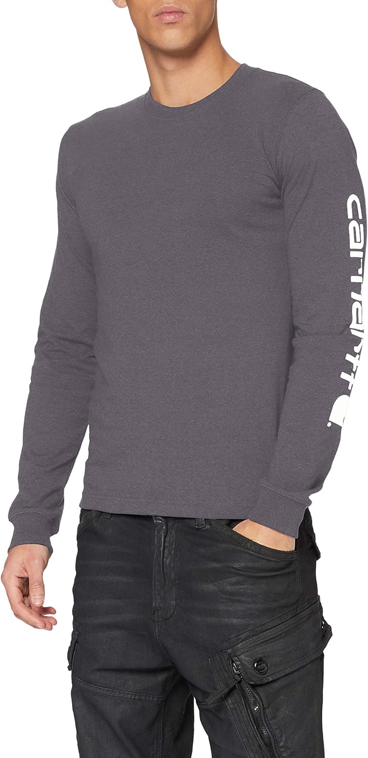 Carhartt Men's signature logo long sleeve t-shirt