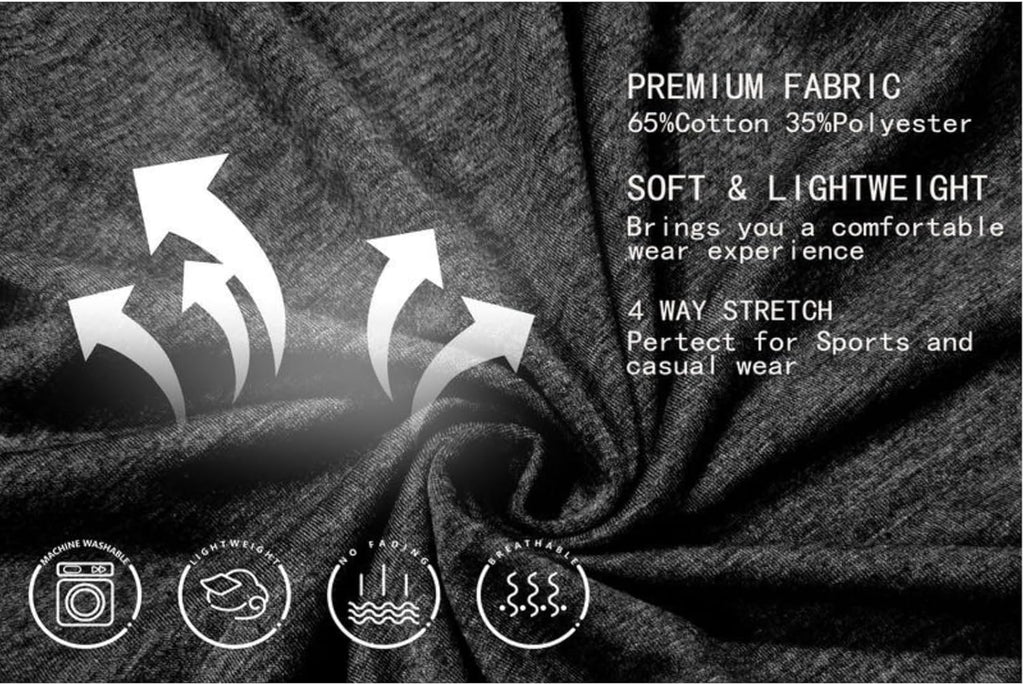 Men's Long Sleeve T-Shirt Long Cotton Henley Turtleneck Casual T-Shirt M-2XL