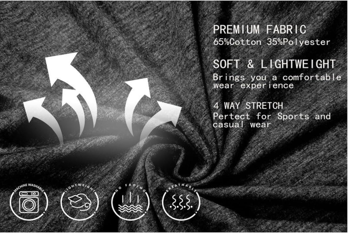 Men's Long Sleeve T-Shirt Long Cotton Henley Turtleneck Casual T-Shirt M-2XL
