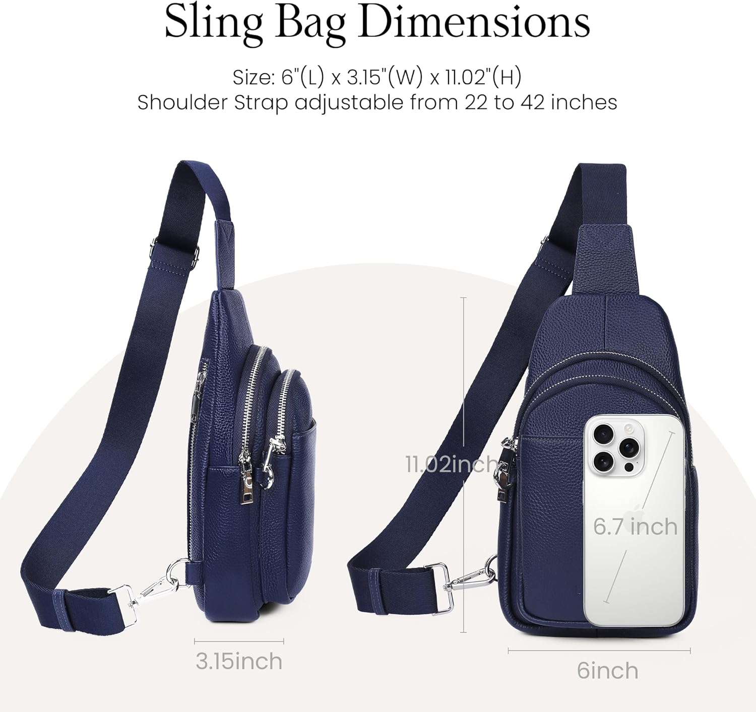 Travel bag in genuine leather for women