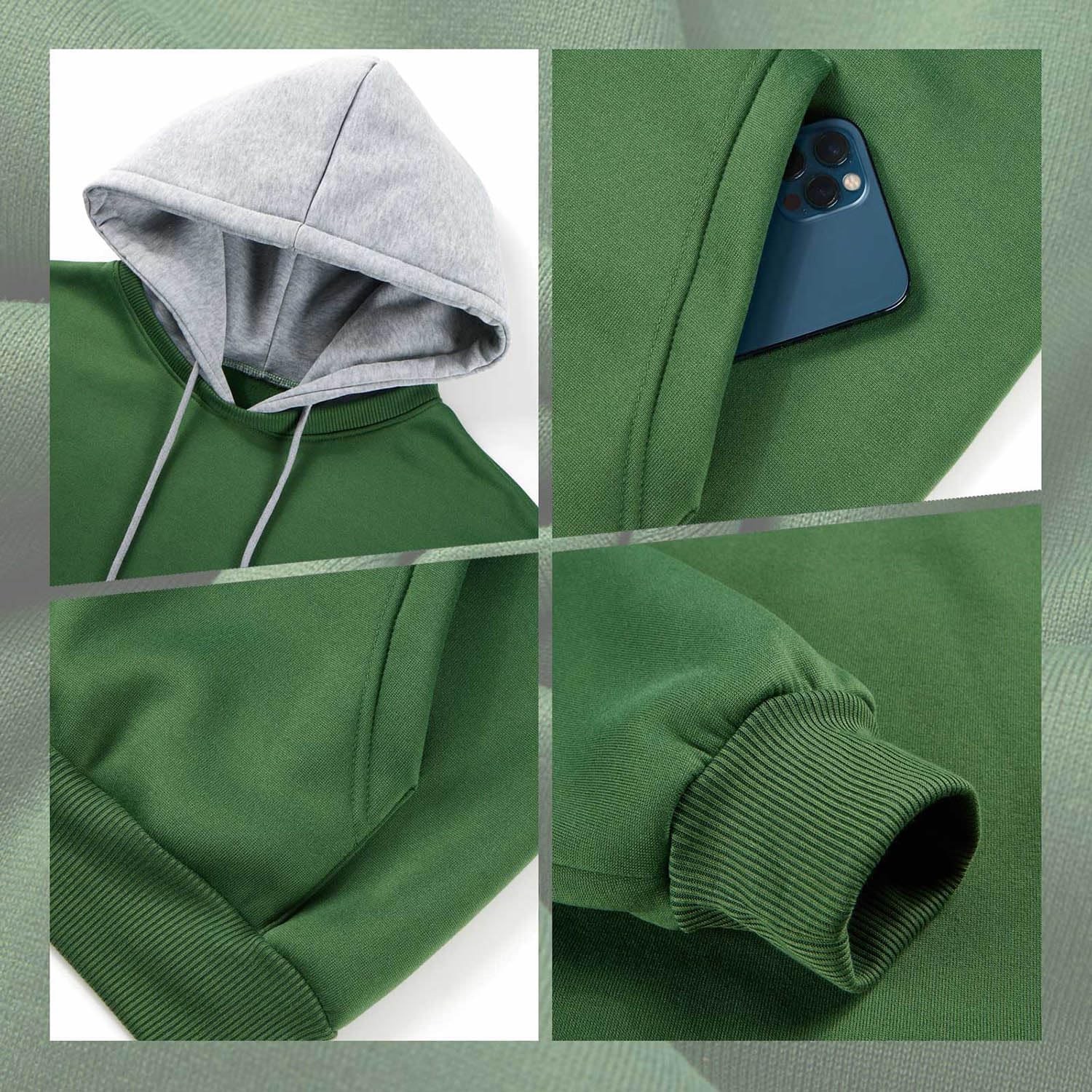 Hoodie Men's Sweatshirt Long Sleeve Sweatshirt Hoodie Color Block Sweatshirt