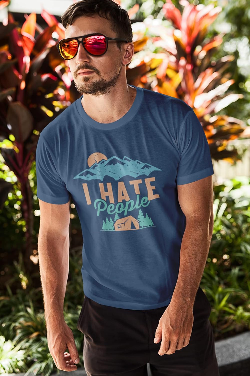 Ultrabasic - Men's Graphics I Hate People Tee Shirt Letters Print