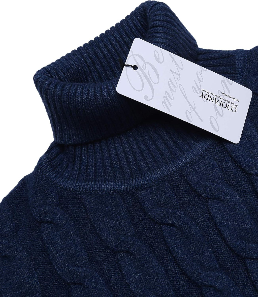 COOFANDY Men's Polo Sweater Fine Knit Long Sleeve Sweater Basic Regular Fit Pullover