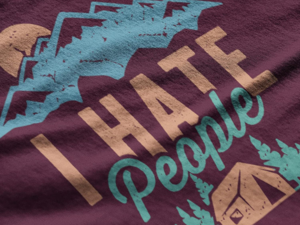 Ultrabasic - Men's Graphics I Hate People Tee Shirt Letters Print